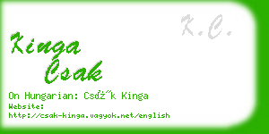 kinga csak business card